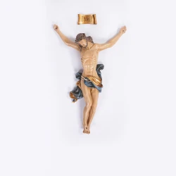 Korpus Pana Jezusa na krzyż z żywicy + napis 60 cm kolor